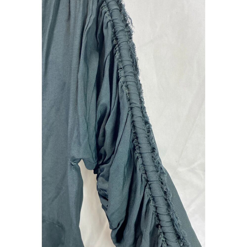 MARNI Italy Ruched Long Sleeve Raw Edge Distressed Shift Dress Sz. 38 MSRP $1850 - Picture 4 of 4